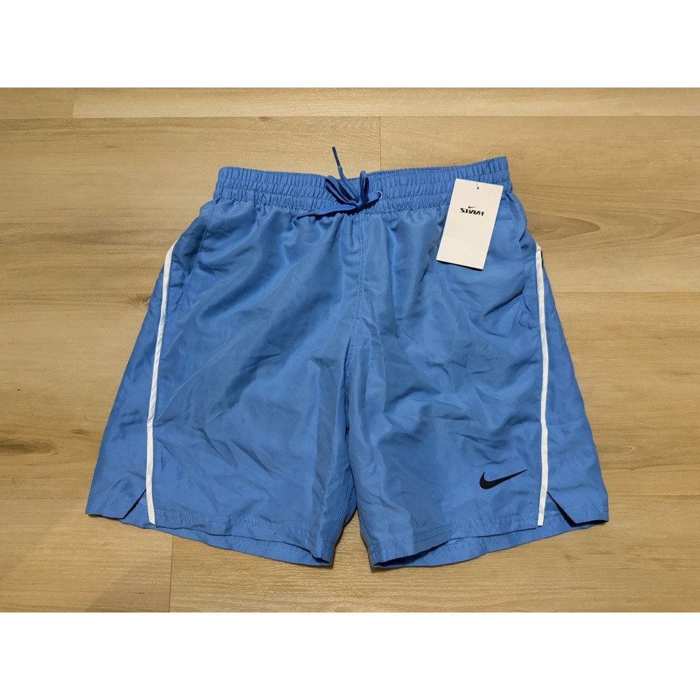 NWT Nike Men's Size Small Blue Bathing Suit 7" Inseam Brief Lined Swim Trunks